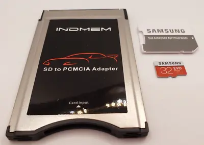 INDMEM SD To PCMCIA Adapter W/ 32GB Micro-SD W/ SD Adapter • $29.75