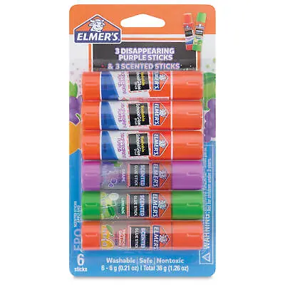 Elmer's Washable School Glue Sticks 6g Regular & Scented 6-Count • $5.99