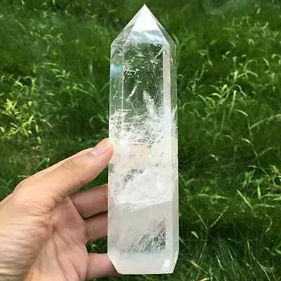 £6.23 • Buy Large Clear Natural Quartz Crystal Point Wand Specimen Reiki Healings Stone UK