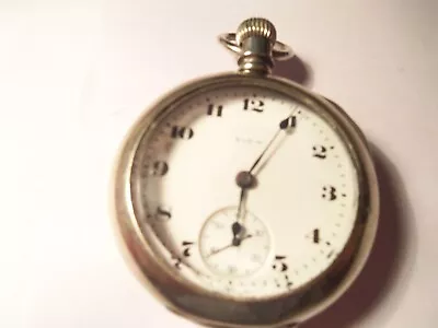 Vintage  Elgin National Watch Co. Pocket Watch With Dueber  Silverline Case • $99