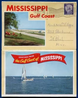 Mississippi Gulf Coast Biloxi Gulfport Postcard Folder  • $2.99