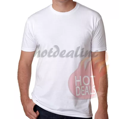 $11.99 • Buy 3 Pack White Men's 100% Cotton Tagless Crew V-Neck T-Shirt Undershirt Tee 