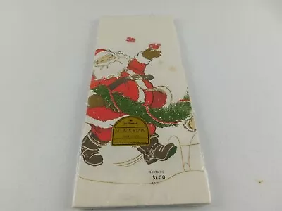 Vintage 90's Hallmark Christmas Santa Claus Design 60 X102  Paper Tablecloth NEW • $19.99