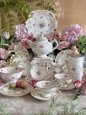 Coalport Pink Roses; Exceptional Tea Set For Four; Incl TEAPOT & WATER JUG! • £495