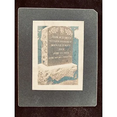 Antique Graveyard/Cemetery Cabinet Card - Funeral/ Memorial Photo - Victorian/Ed • $26.99