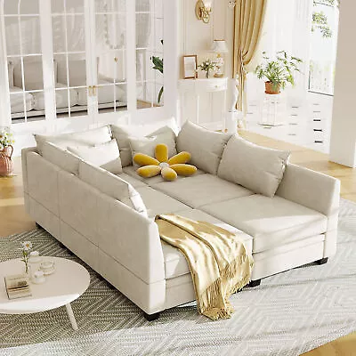 Modern Large U-Shape Modular Storage Sectional Sofa W/Reversible Chaise Sofa Bed • $1052.94