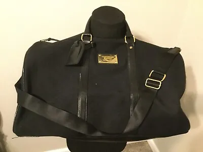 VINTAGE Victoria's Secret Duffle Bag Black Metal Logo Heavy Duty - NICE!! • $99.99