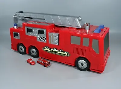 Vintage 2002 Hasbro Micro Machines Fire Truck City Foldout Playset • £30