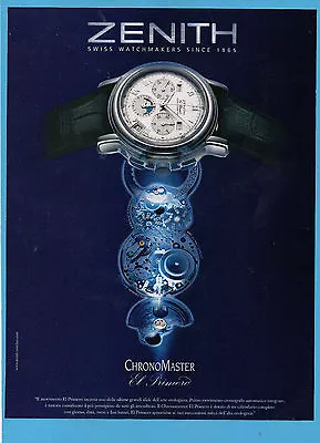 Belleu001-pubblicita'/advertising-2001- Zenith Chronomaster El Primero • £2.56