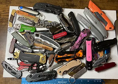 Lot Of TSA Folding Pocket Multi Tools 9+ LBS Variety Mix Knives Assorted TSA • $70