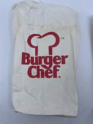 BURGER CHEF RESTAURANT Vintage  Carry Out Paper Bag 70's 80s B1 • $9.99