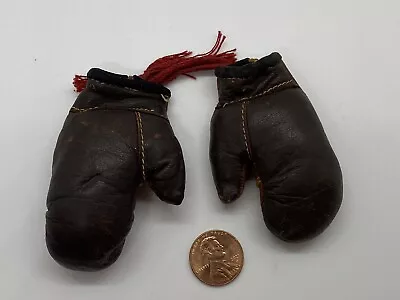 Vintage Miniature Leather Boxing Gloves Salesman Sample Souvenir Sports • $30.75