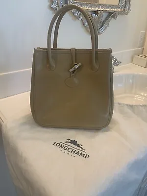 LONGCHAMP Roseau Shoulder Bag Tote Tan Patent Leather Toggle Strap • $40