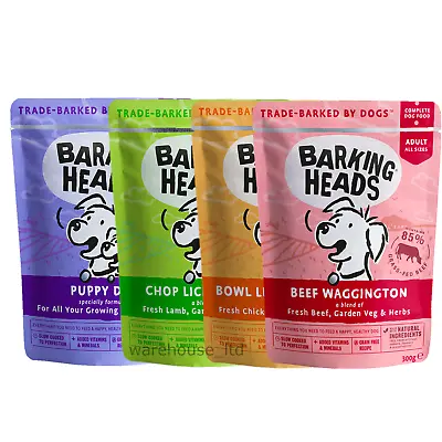 £16.39 • Buy Barking Heads Dog Food Wet Adult / Puppy Feed Chicken Lamb Pouches 300g