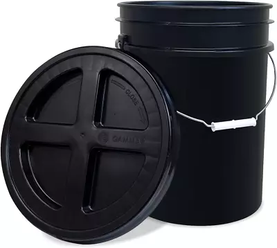  5 Gallon Bucket With Gamma Seal Screw On Airtight Lid Food Grade Storage Pre • $53.48
