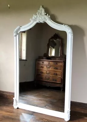 £339 • Buy Matt White Ornate French Shabby Chic Full Length Dress Arch Leaner Mirror 6ft