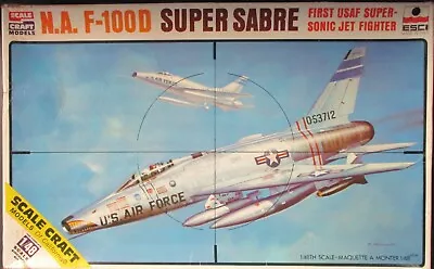 ESCI 1/48th Scale NA F-100D Super Sabre Kit No. SC-4008 No Decals! • $21.59