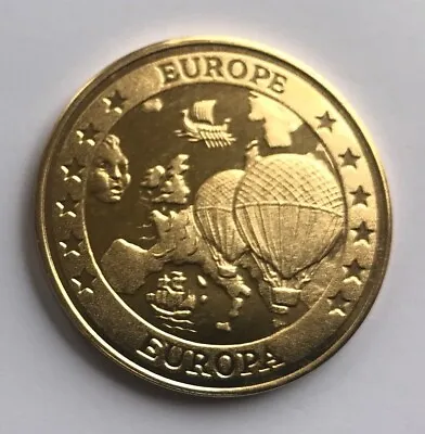 1994 Monaco/Great Britain Large Goldplated 1 ECU Air Balloon- Trial Strike • $17.99