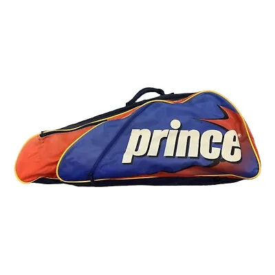 Prince Vintage 80s 90s Dual Zip Pocket Nylon Tennis Racket Bag With Strap • $36.99