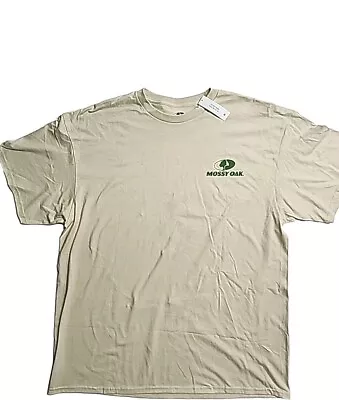 Mossy Oak Men's Short Sleeve Tan L T-Shirt Back Graphic  Concealment System   • $16.49