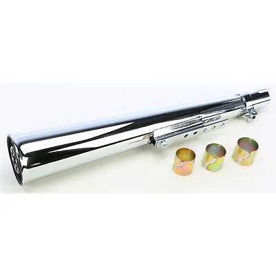 2FastMoto 24  Chrome Upswept Left Side Megaphone Muffler Cafe Racer 2fm-80-84015 • $93.07