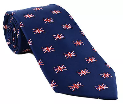 Michelsons Of London Small Union Jack Pattern Silk Tie • £22