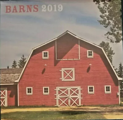  .2019 Barns Wall Calendar 12  X 24  Includes 2018-2 Month & 2019 -2 Month Bonus • $2.50