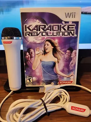 Karaoke Revolution (Nintendo Wii 2006) Complete With Microphone • $15.99