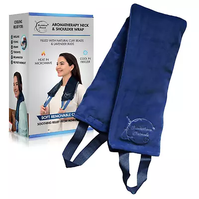 Microwave Heating Pad - Heated Neck Wrap - Clay Beads & Lavender For Moist Heat • $24.95