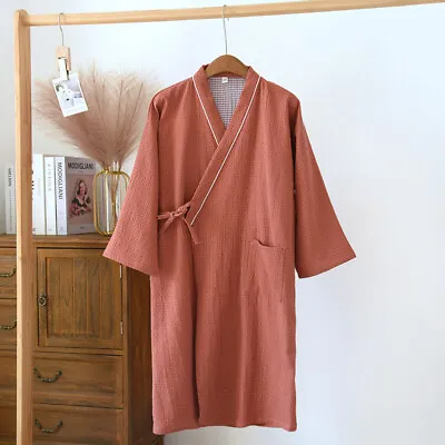 Japanese Cotton Ladies Kimono Long Dressing Gown Bathrobe New Carol Red Chinese • £22.99