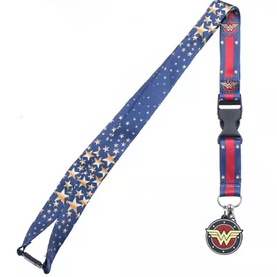 DC Comics Wonder Woman Movie Logo Lanyard With ID Holder & Charm New • $9.99