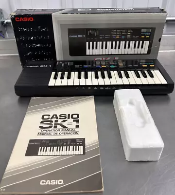 Vintage Casio SK-1 Portable 32 Key Sampling Keyboard Tested & Working W/Box • $149.99
