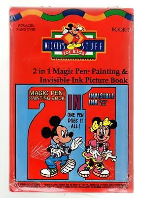 Vintage Mickey Mouse 2 In 1 Magic Pen Painting & Invisible Ink Picture Book  • $2.95