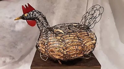 Vintage Chicken Wire Basket For Your Easter Eggs. • $20