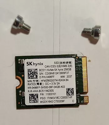 SK Hynix | 256GB NVMe PCIe M2 2230 SSD | Tested • £14.99