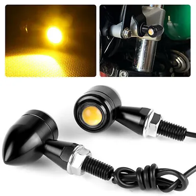 2Pcs Universal Motorcycle LED Turn Signals Blinker Light Indicator Amber Lamp • $12.97
