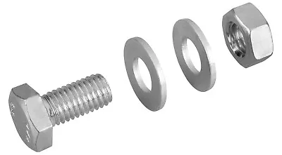 Bolts And Nuts M6 M8 M10 M12 Fully Threaded Screws Zinc Plated Free Washers • £2.48