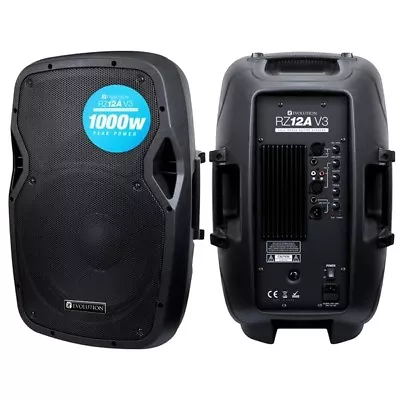 Evolution Audio RZ12A V3 12  1000W Active DJ Disco PA Club Stage Speaker • £149.95