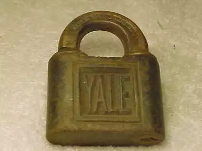 Antique Brass & Iron Yale & Towne Lock Padlock 1920’s  No Key • $19.99