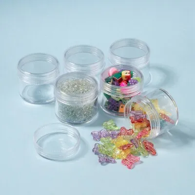 Empty Storage Jar Pot Bead Jar Makeup Craft Beads Glitter Spice Jar 5ml 5g 10ml • £2.89