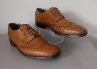 Barker Toddington Brogue Shoes Cedar Tan Size UK 8G Lace Up Code 302727. • £29.99