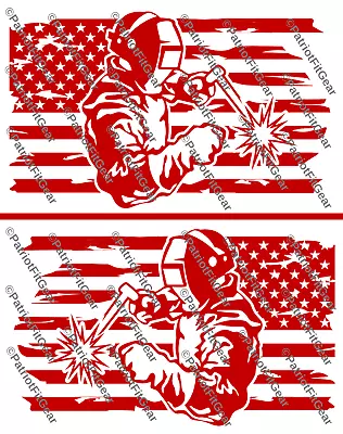 American WelderIron Worker{TWO}MillwrightMechanicAmerican FlagVinyl Decal • $13.45