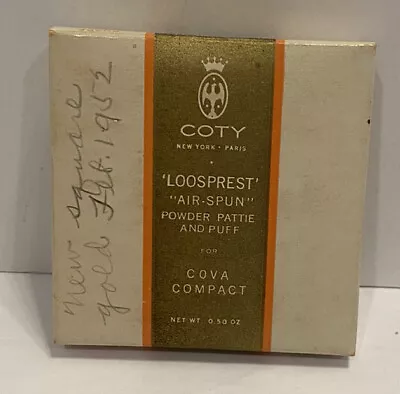 Vintage Coty Loosprest Air Spun Powder Pattie Refill Soleil D'Or 1952 New • $18.99