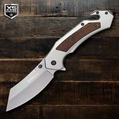 8.5  Tactical Reverse Tanto Blade Grey Spring Assisted Open Folding POCKET Knife • $17.95