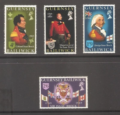 £0.49 • Buy Guernsey - 1969 Sir Isaac Brock Mnh Sg29-32