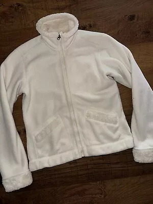 Patagonia Off White Fleece Reversible Soft Shell Jacket! M • $29.99