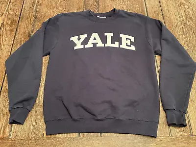 YALE Men's M Medium CHAMPION Authentic Athleticwear Blue Pullover Sweatshirt WOW • $22