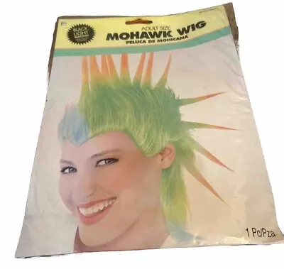 Mohawk Wig Green Cosplay TAILGATING Costume Rocker Spiky Hair Adult Sports NEW • $16.99