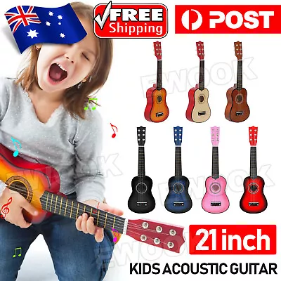 $20.85 • Buy 21'' Kids Wood Acoustic Guitar 6 String Music Instruments Toys Children Gift
