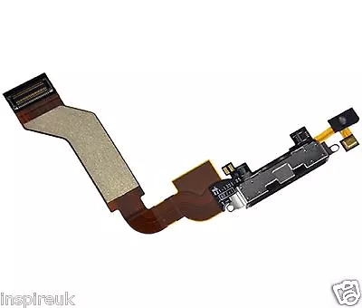 For IPhone 4 4G Charging Charger Dock Port Connector Block Flex Cable Part Black • £4.99